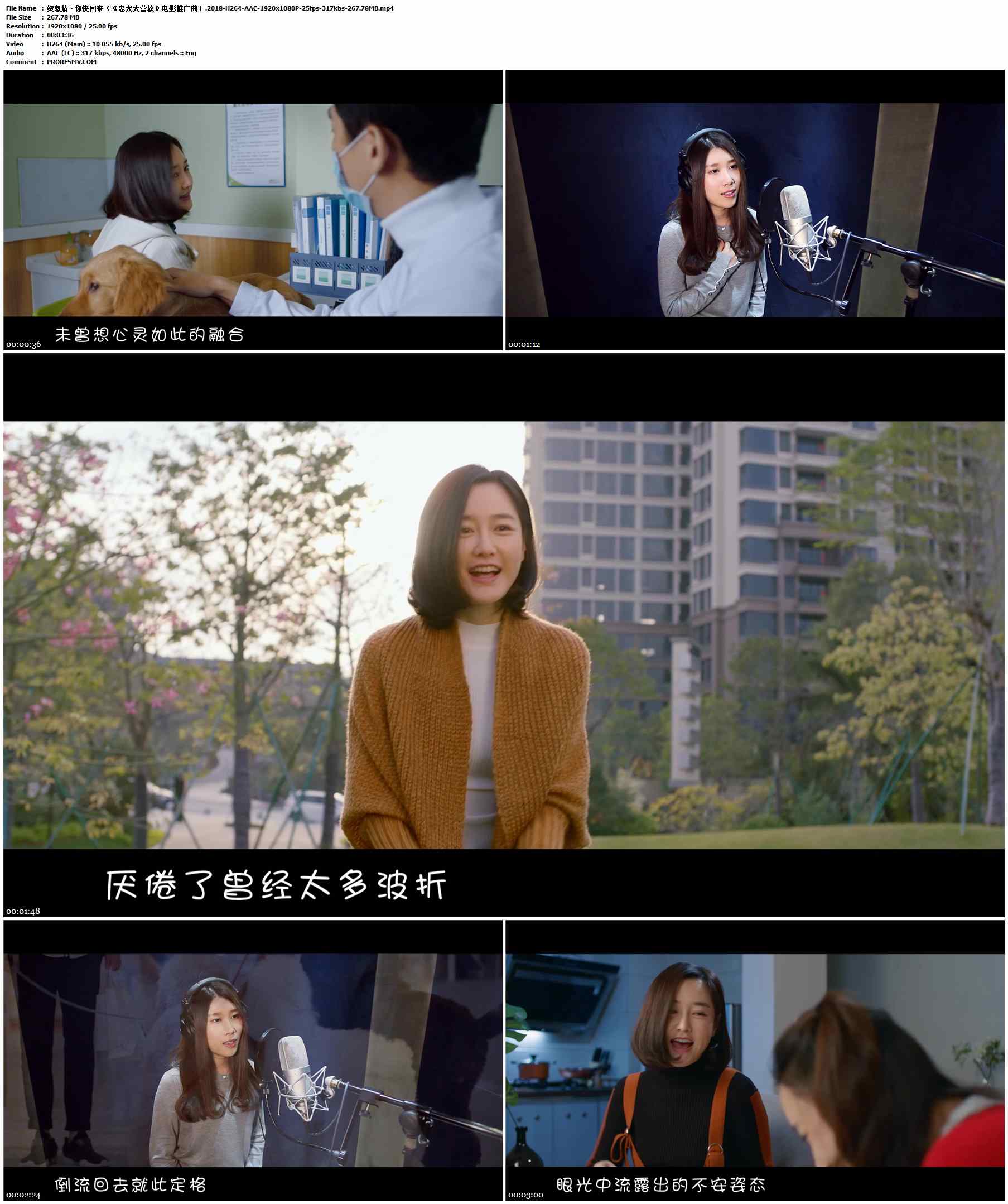 贺淑婧 - 你快回来（《忠犬大营救》电影推广曲）.2018-H264-AAC-1920x1080P-25fps-317kbs-267.78MB官方MV_高清MV